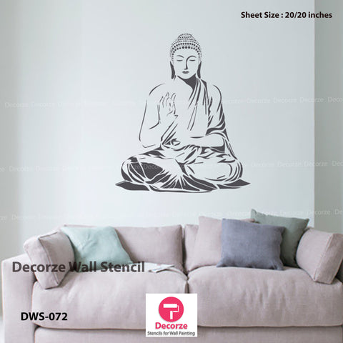 Buddha Stencil | Buddha Wall painting Designs | Buddha Painting | Buddha Designs | Painting Ideas DWS-72