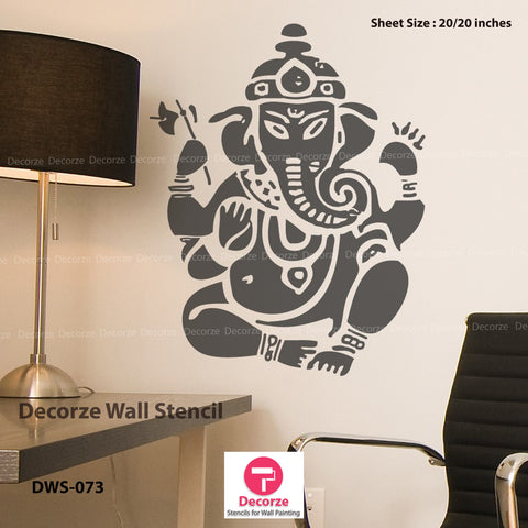 Ganesha Wall Painting Designs | Ganesha Stencil | Ganesha Designs | Painting Ideas DWS-73