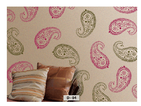 Indian Paisley/Motif Stencil, MM-02 | Reusable Wall painting Stencils