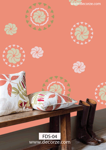 Flower decorative stencils  FDS-04
