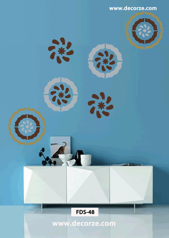 Flower stencil pattern for wall,FDS-48