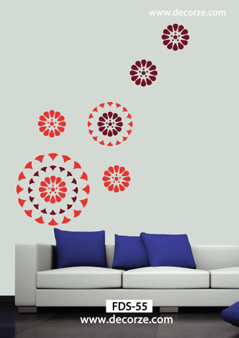 Flower Mandala wall stencils,FDS-55