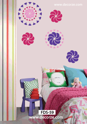 Flower wall decorative stencils,FDS-59