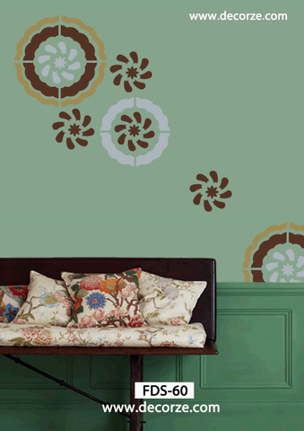 Flower wall stencil ideas,FDS-60