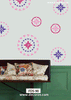 Beautiful flower wall stencil