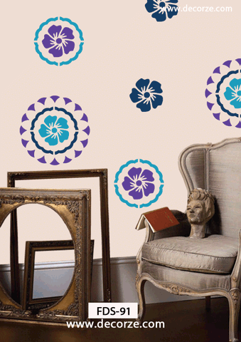 Mural flower decorative wall stencils,FDS-91