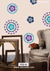 Decorative flower wall stencil