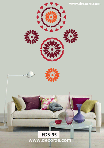Decorating with wall stencil,FDS-95