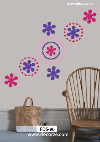 Flower decorative stencils for bedroom,FDS-96