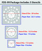 Modern designs and flower stencil, FDS-99