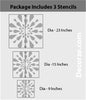 Flower wall stencil for girls room, FS-12 - Decorze