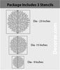 Flower stencil for wall,  FS-15 - Decorze