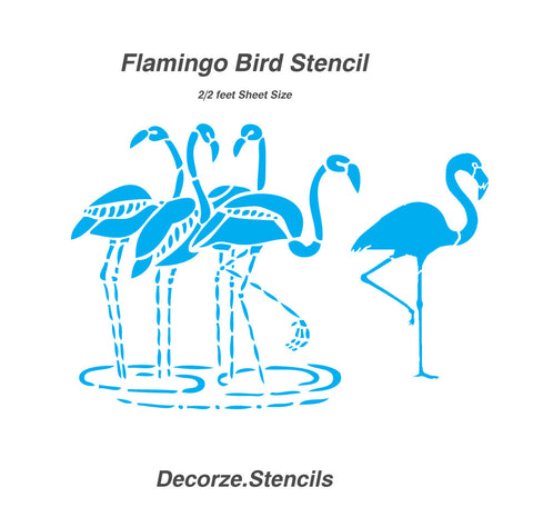 Flamingo Bird Stencil