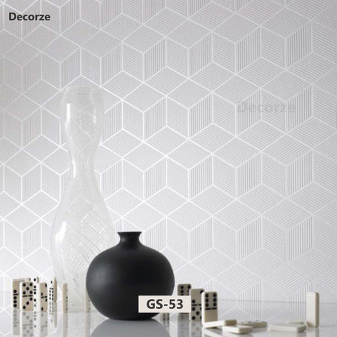 Reusable large geometric wall stencil, GS-53