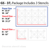 Stencils designs for wall painting, GS-37
