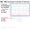 Reusable geometric stencil for wall, GS-40