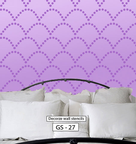 Diy wall decorative stencil for wall reusable stencil pattern, Geometric stencil, GS-27