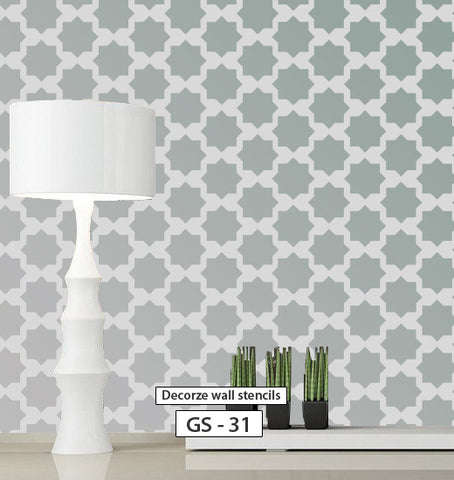 Beautiful reusable geometric stencil pattern, GS-31