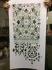 Customize wall pattern border stencil