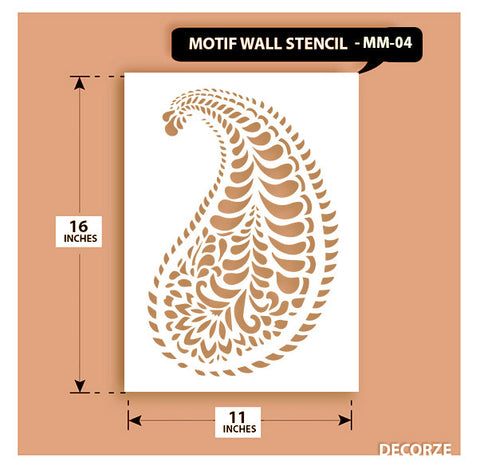 Indian Paisley/Motif Stencil, MM-04