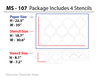 Bedroom Wall Painting Stencils, Moroccan pattern style, MS-107