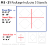 Homemade reusable wall stencil, MS-21