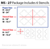 Modern wall stencil design, MS-27