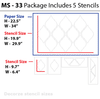 Moroccan new stencil for wall, MS-33