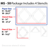 Moroccan stencil and stencil design, MS-50