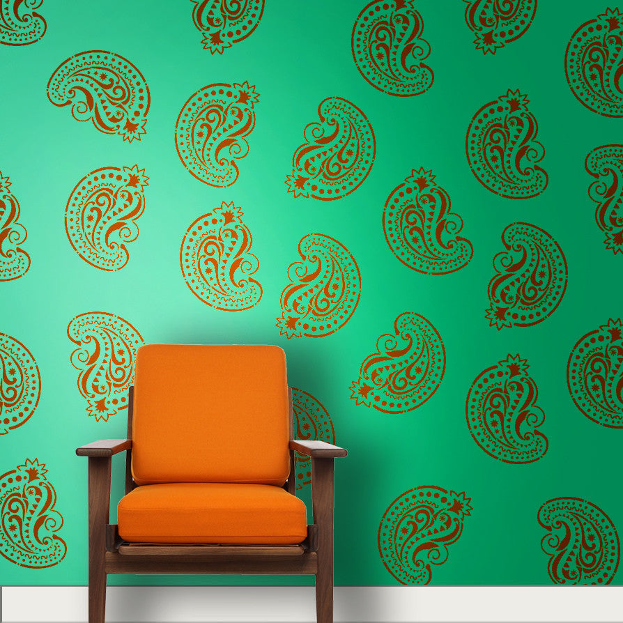 Indian Paisley/Motif Stencil, MM-01 | Reusable Wall painting Stencils