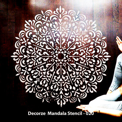 Mandala Art Stencils |  Reusable Mandala Stencil designs for walls, floors and furniture | Decorze Mandala Stencils 020