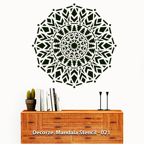 Mandala Art Stencils |  Prosperity Mandala Stencil | Decorze Mandala Stencils 021