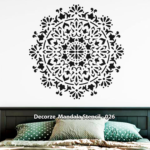 Mandala Art Stencils | Mandala Pattern Black White | Decorze Mandala Stencils 026