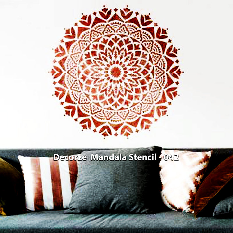Mandala Art Stencils | Simple Mandala digital art | Decorze Mandala Stencils 042