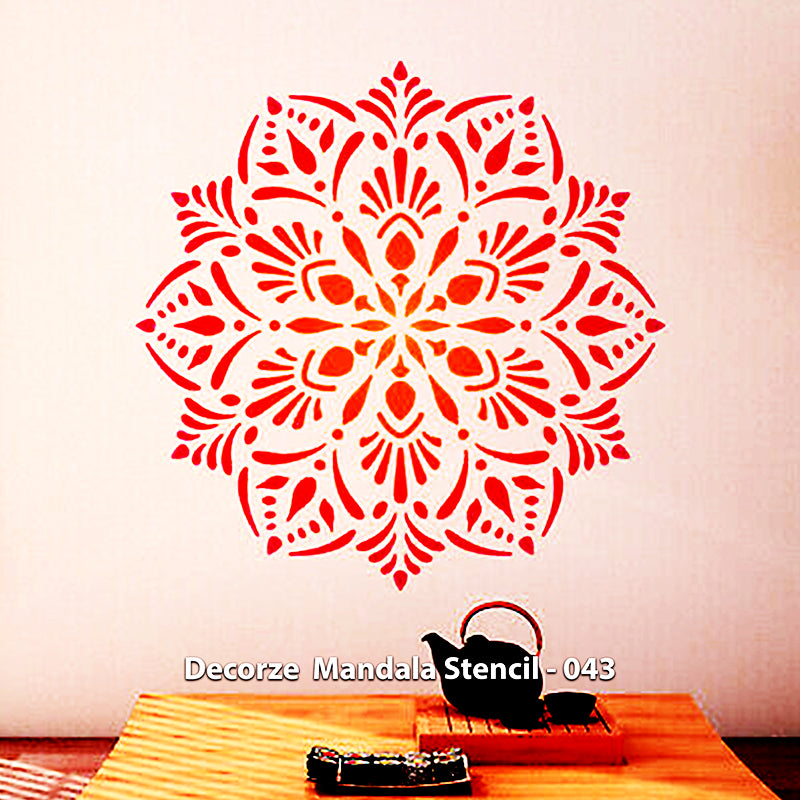 Mandala Art Stencil | Simple easy to use DIY Mandala Art  | Decorze Mandala Stencils 043