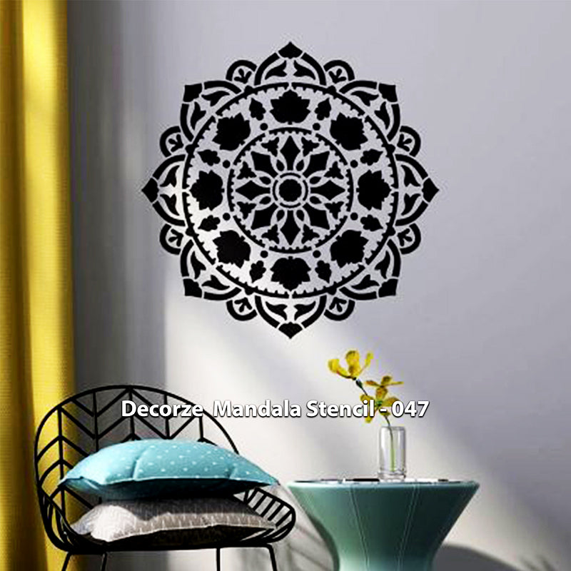 Mandala Art Stencil | simple do it yourself mandala art | Decorze Mandala Stencils 047