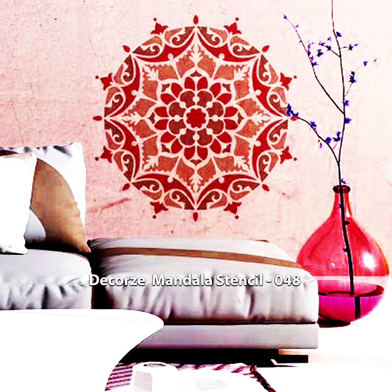 Mandala Art Stencil |  easy-to-use reusable Mandala Art | Decorze Mandala Stencils 048