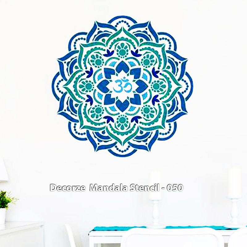 Mandala Art Stencil | OM Mandala Art | Decorze Mandala Stencils 050