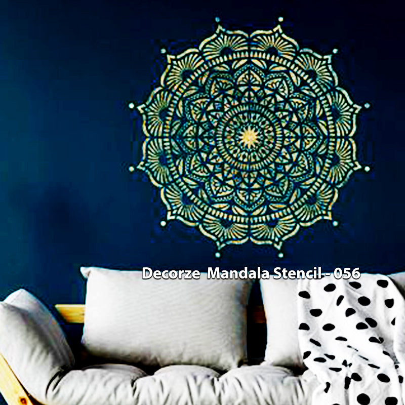 Mandala Art Stencil, Simple Mandala art