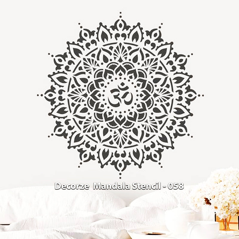 Mandala Art Stencil | OMMandala Wall paintings | Decorze Mandala Stencil 058