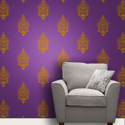 Divine Art Motif Stencils for living room painting, Reusable Motif Stencil, MWS-12