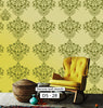 Damask stencil for wall