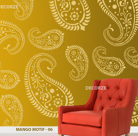 Mango Motif Stencil -06