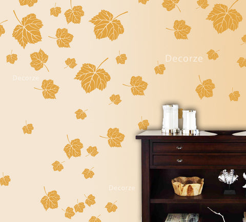 Large reusable Maple Tree leaf stencils