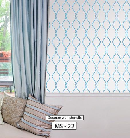 Moroccan decorating stencil for wall, MS-22