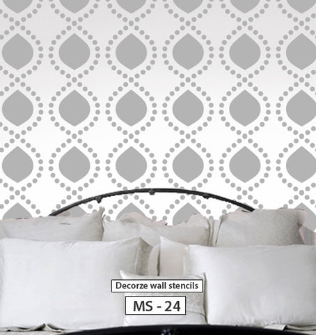 Interior stencil design for wall, MS-24