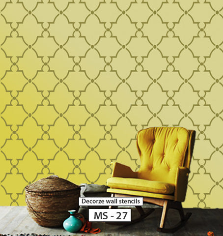 Modern wall stencil design, MS-27