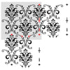 Indian Traditional Custom Damask Stencil, DS-41
