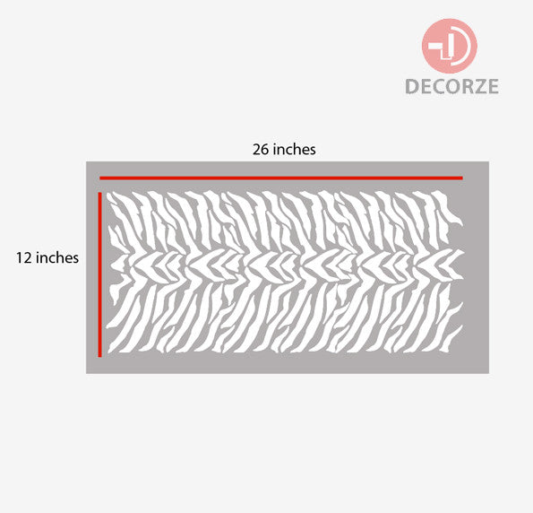 Zebra Stripe Stencil Repeatable - 02 | Reusable Wall painting Stencils